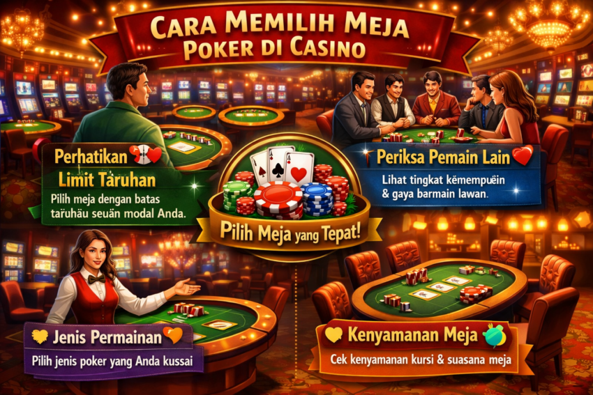 Cara Memilih Meja Poker di Casino